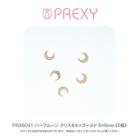 HALF MOON CRYSTAL X GOLD PRX6041