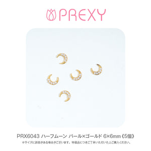 HALF MOON PEARL X GOLD PRX6043