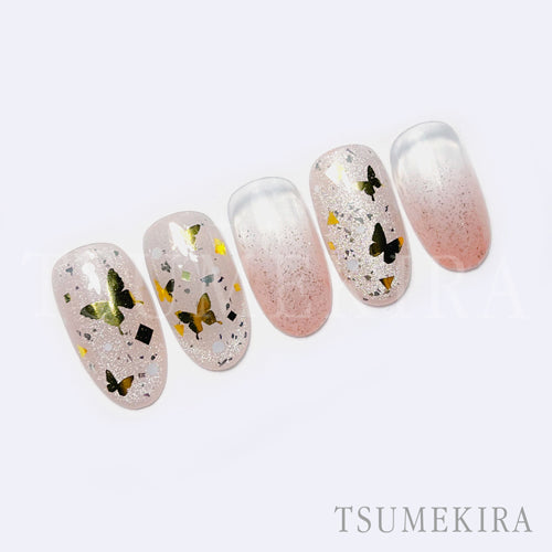 TSUMEKIRA BUTTERFLY SILHOUETTE GOLD | SG-BSA-101