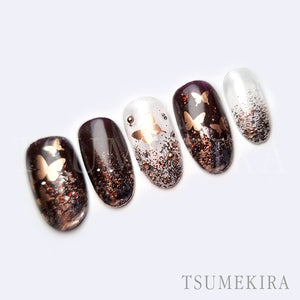 TSUMEKIRA BUTTERFLY SILHOUETTE CHAMPAGNE PINK | SG-BSA-103