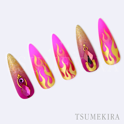 TSUMEKIRA NANAKO × METALLIC FLAME GOLD | SG-NAK-102