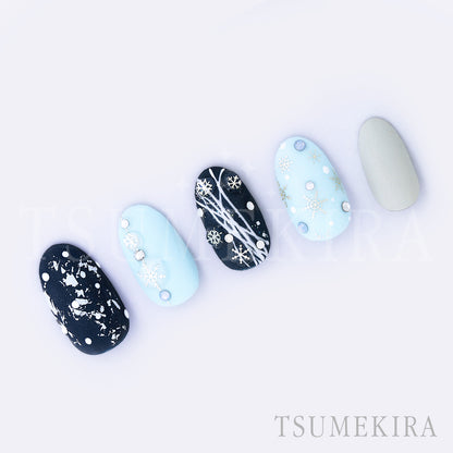 TSUMEKIRA CHRISTMAS SNOWFLAKE WHITE GOLD | SG-YUK-901