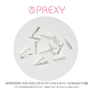 STUDDED LONG TRIANGLE SILVER SPRX5593