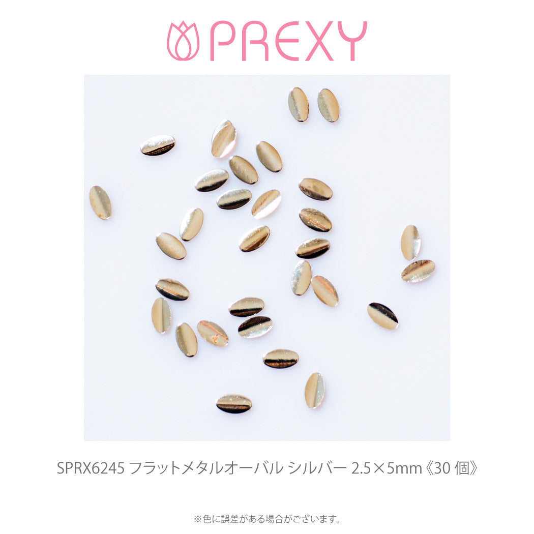 FLAT METAL OVAL SILVER SPRX6245