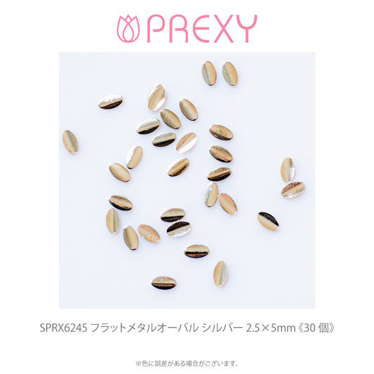 FLAT METAL OVAL SILVER SPRX6245