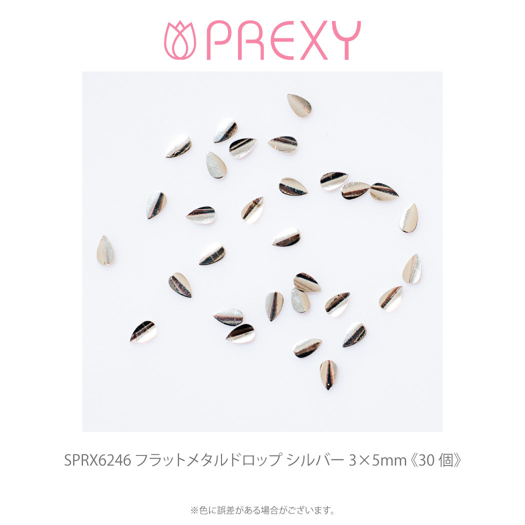 FLAT METAL DROP SILVER SPRX6246