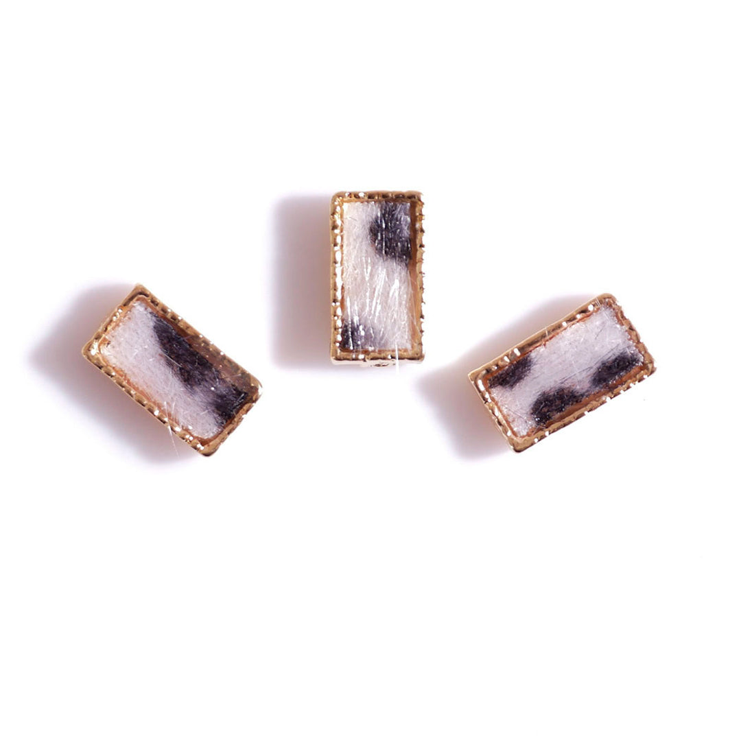 LEOPARD FUR STONE LONG SQUARE WHITE SPRX6558