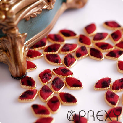 LEOPARD FUR STONE FAN RED SPRX6561