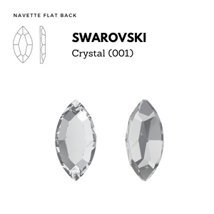 SWAROVSKI 2200 NAVETTE FLAT BACK CLEAR