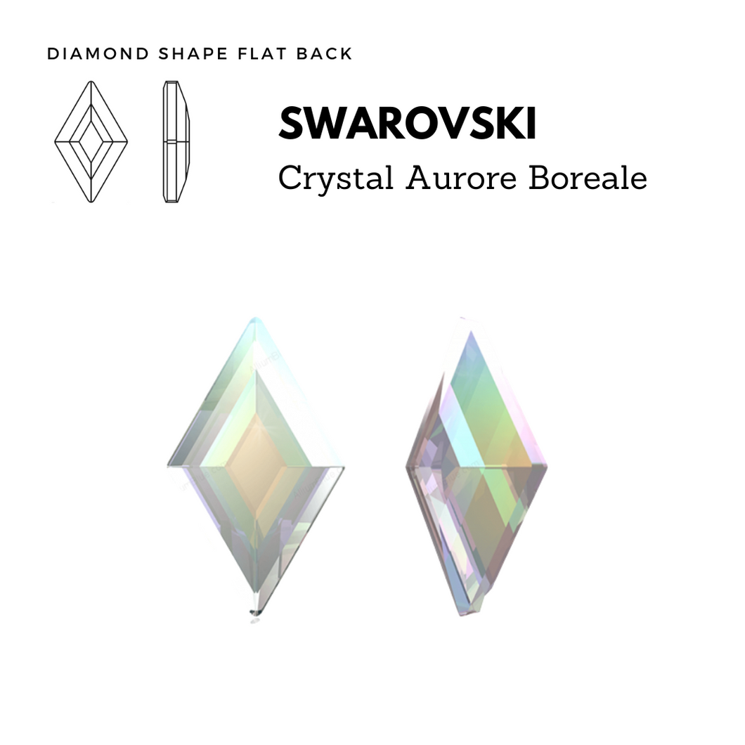 SWAROVSKI 2773 DIAMOND SHAPE FLAT BACK AB