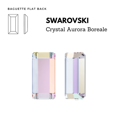 SWAROVSKI 2510 BAGUETTE FLAT BACK AB