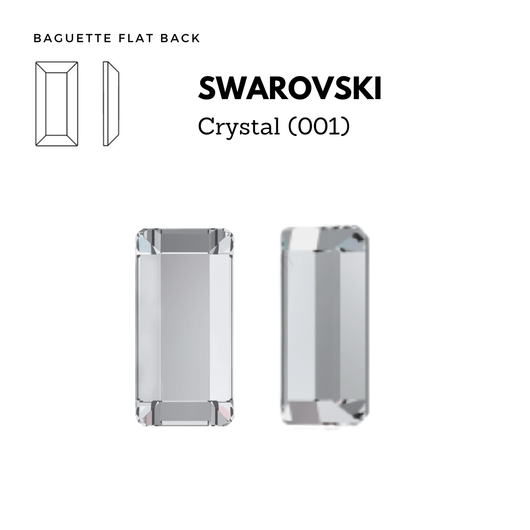 SWAROVSKI 2510 BAGUETTE FLAT BACK CLEAR