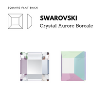 Load image into Gallery viewer, SWAROVSKI 2400 SQUARE FLAT BACK AB
