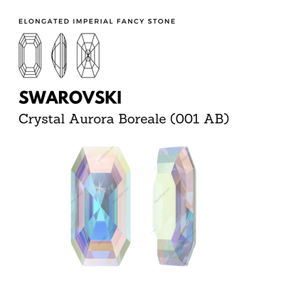 SWAROVSKI 4595 ELONGATED IMPERIAL FANCY STONE AB
