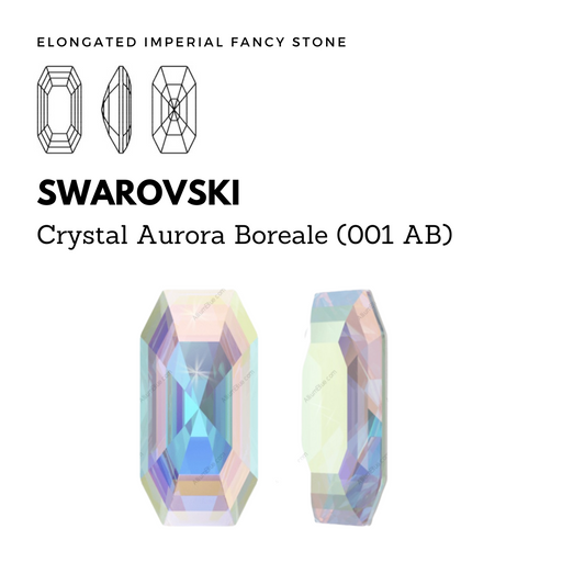 SWAROVSKI 4595 ELONGATED IMPERIAL FANCY STONE AB