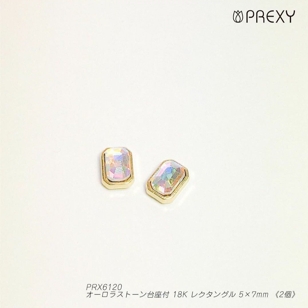 AURORA STONE WITH 18K RECTANGLE PEDESTAL PRX6120