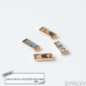 SHELL X GOLD FRAME LONG SQUARE PRX6183