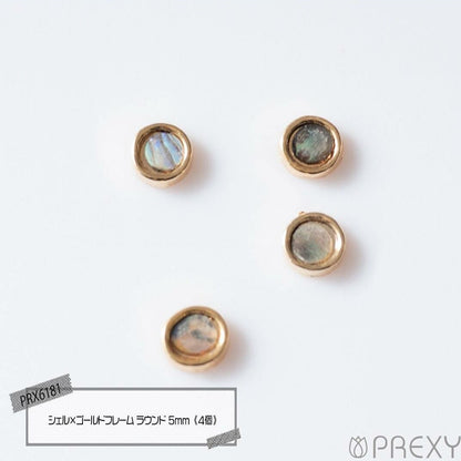 SHELL X GOLD FRAME ROUND PRX6181