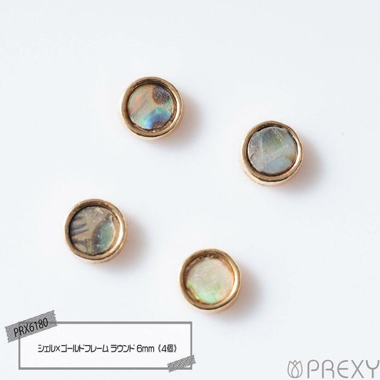 SHELL X GOLD FRAME ROUND PRX6180