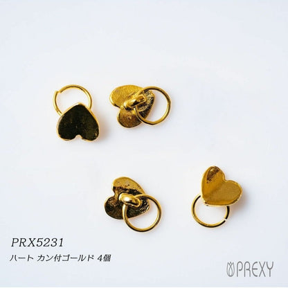 HEART WITH HOOP GOLD PRX5231