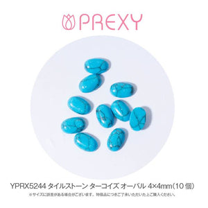 TILE STONE BLUE TURQUOISE OVAL YPRX5244