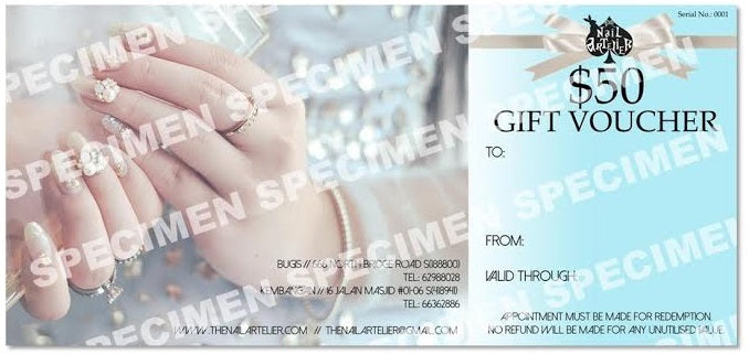 THE NAIL ARTELIER $50 GIFT VOUCHER