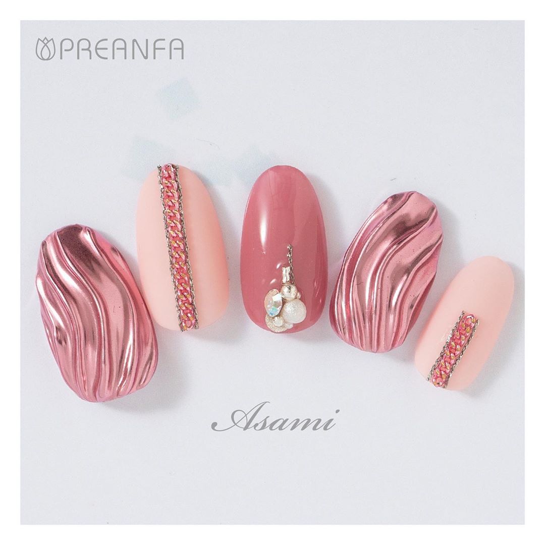 PREANFA MIRROR POWDER ROSE PINK MJF-004