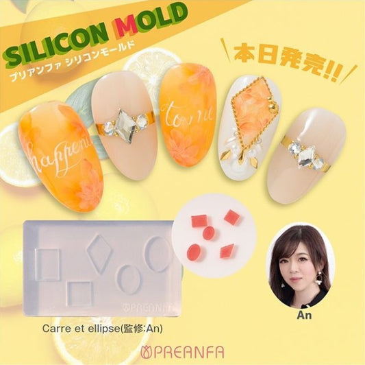 SILICONE MOLD CARRE ET ELLIPSE PREMD-008