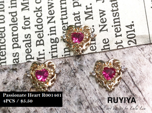 GOLD PASSIONATE HEART R001461