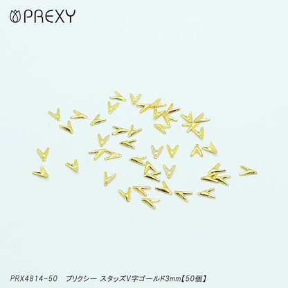 PREXY STUDS V-SHAPED GOLD