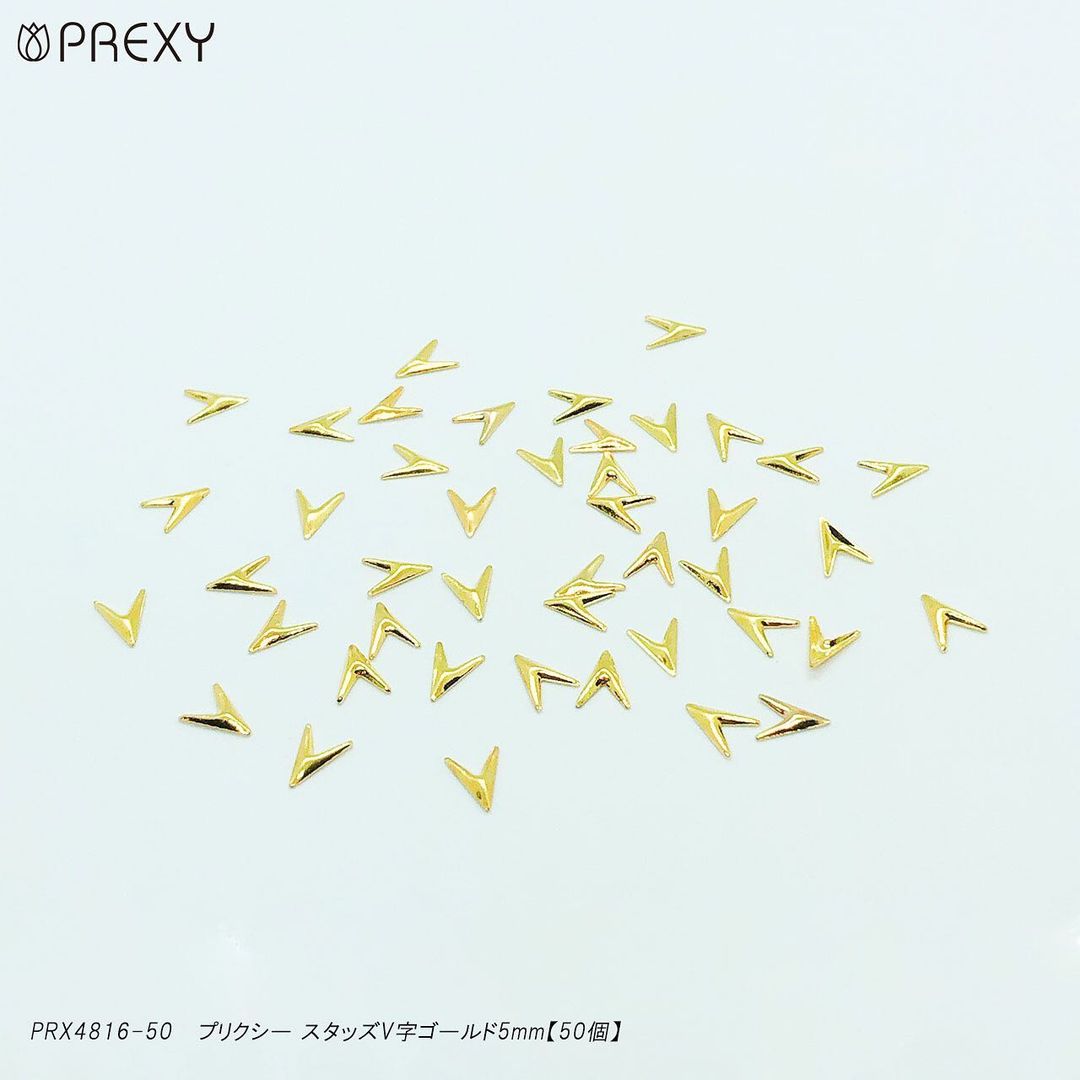 PREXY STUDS V-SHAPED GOLD
