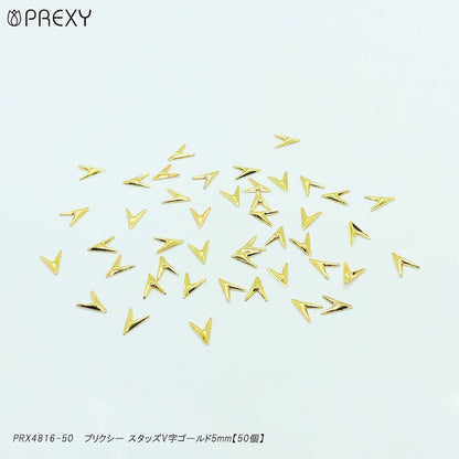 PREXY STUDS V-SHAPED GOLD