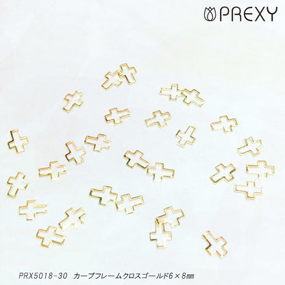 CURVED FRAME CROSS GOLD PRX5018