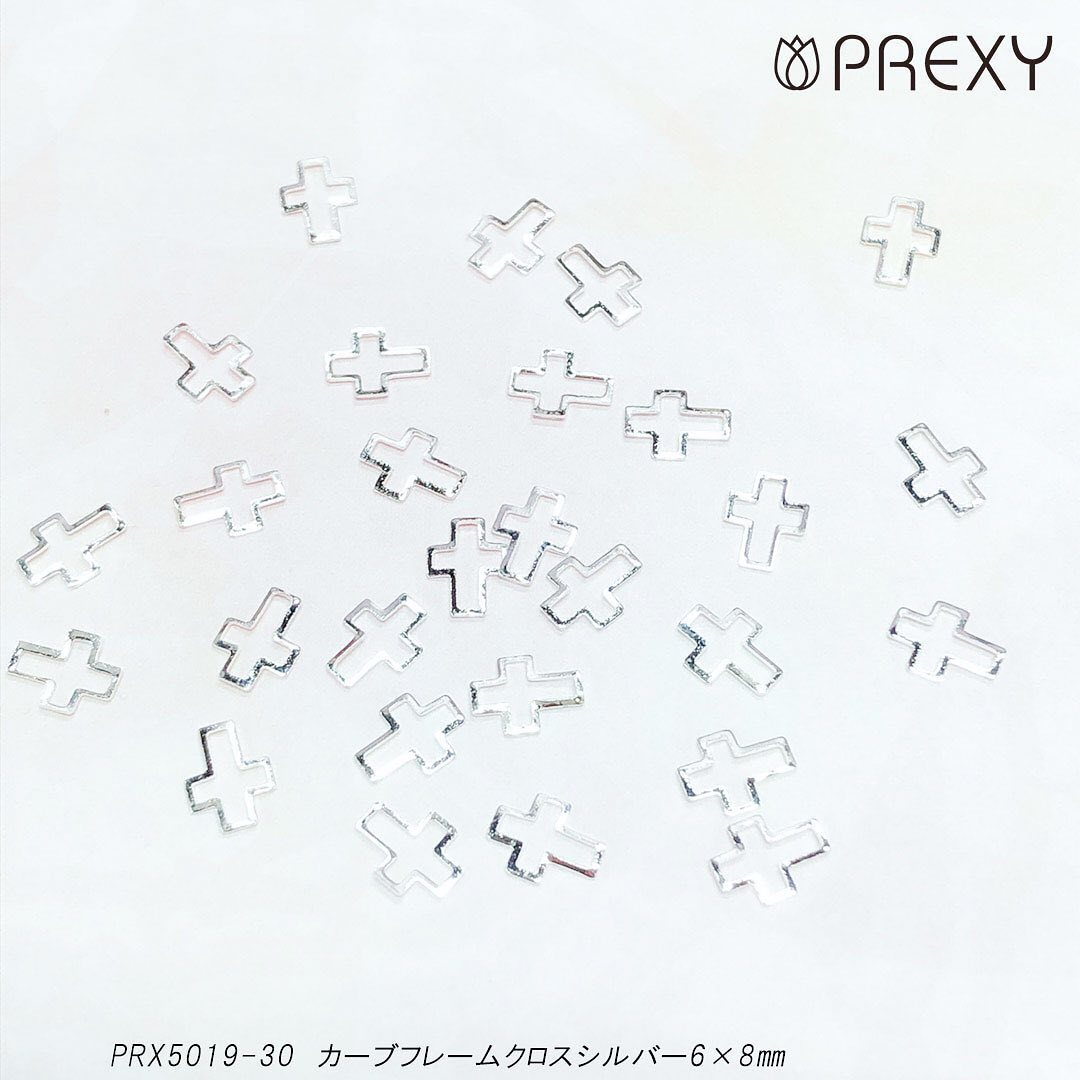 CURVED FRAME CROSS SILVER PRX5019