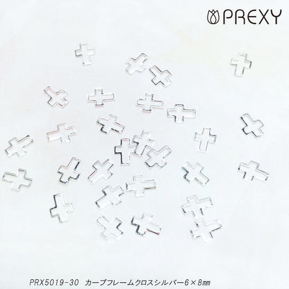 CURVED FRAME CROSS SILVER PRX5019