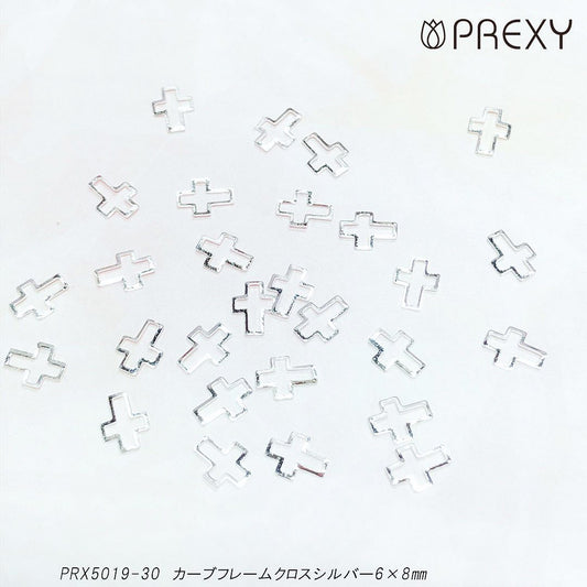 CURVED FRAME CROSS SILVER PRX5019