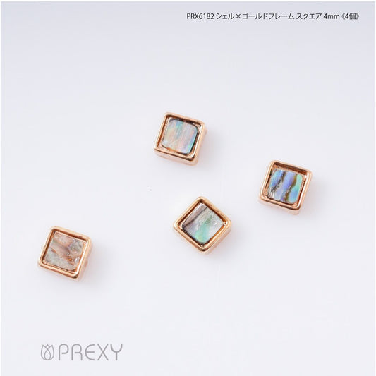 SHELL X GOLD FRAME SQUARE PRX6182