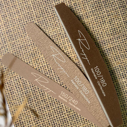 RUYIYA EMERY BOARD 150/240 GRIT (MILK COFFEE)