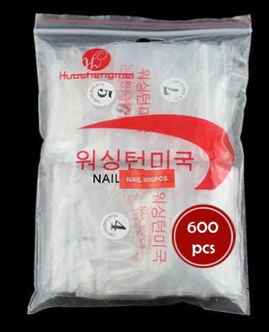 NAIL TIPS 600PC (NATURAL OVAL)